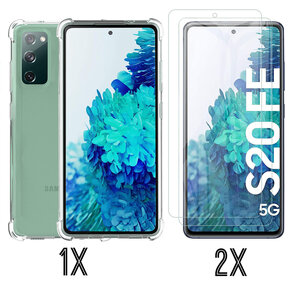 S20 FE - Anti Shock &amp; 2X Glas - Transparant