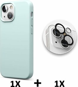 iPhone 13 - Back Cover &amp; Camera Lens Glas - Turquoise