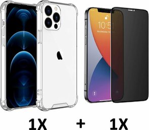 iPhone 13 Pro - Anti Shock &amp; Privacy Glas - Transparant