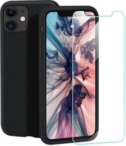 iPhone 11 - Back Cover &amp; Glas - Zwart