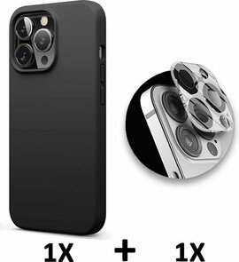 iPhone 13 Pro - Back Cover &amp; Camera Lens Glas - Zwart