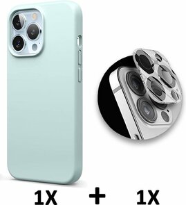 iPhone 13 Pro - Back Cover &amp; Camera Lens Glas - Turquoise