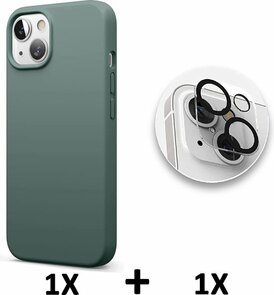 iPhone 13 - Back Cover &amp; Camera Lens Glas - Groen