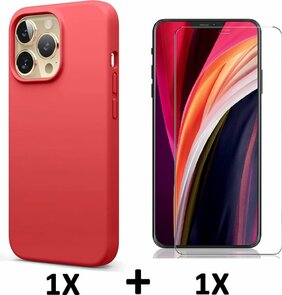 iPhone 13 Pro - Back Cover &amp; Glas - Rood