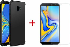 J6 Plus - Anti Shock &amp; Glas - Zwart