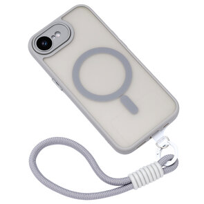 iPhone 16e - Magsafe Matte Armor &amp; Koord - Grijs
