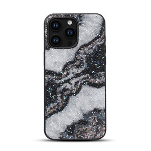 iPhone 14 Pro Max - Diamant Marmer Glitter - Zwart