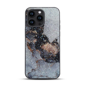 iPhone 14 Pro - Diamant Marmer Glitter - Grijs