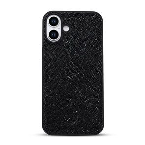 iPhone 16 Plus - Diamant Glitter - Zwart