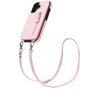 iPhone 16 Plus - Roze - Back Cover met Koord