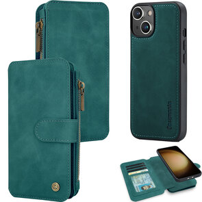 iPhone 15 - Emerald Green - 2 in 1 Rits Book Case