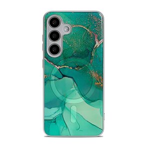 Samsung S24 Blauw - MagSafe TPU Marmer