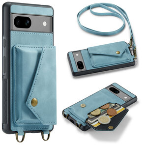 Pixel 8 Aqua Blue - Back Cover met Koord
