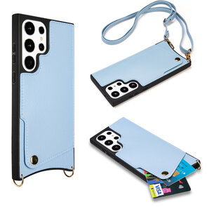 Samsung S23 Ultra Blauw - Back Cover met Bandje