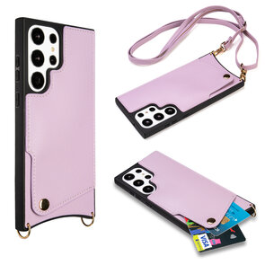 Samsung S23 Ultra Paars - Back Cover met Bandje