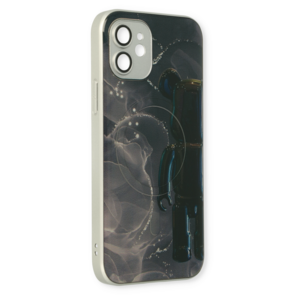 iPhone 12 Zwart - MagSafe TPU Marmer