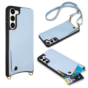 Samsung S23 Blauw - Back Cover met Bandje