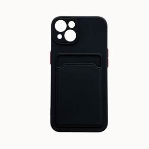 iPhone 15 Plus - Back Cover met Kaarthouder - Zwart
