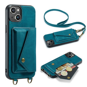 iPhone 15 Plus Emerald Green - Back Cover met Koord