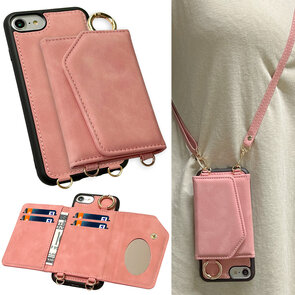 iPhone SE (2022 / 2020) - 7 &amp; 8 Pale Pink - Magsafe 2 in 1 met Koord