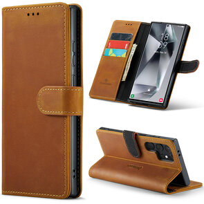 Samsung S24 Ultra Sienna Brown - Leather Book Case