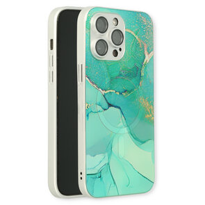 iPhone 14 Pro Blauw - MagSafe TPU Marmer