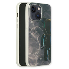 iPhone 15 Plus Zwart - MagSafe TPU Marmer