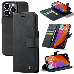 iPhone 15 Plus Charcoal Gray - 2 in 1 MagSafe Book Case
