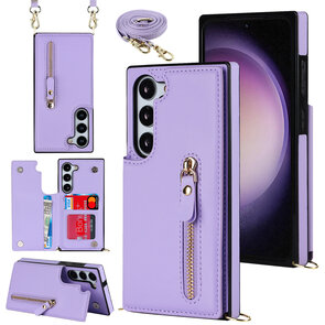 Samsung S21 FE Paars - Back Cover met Koord