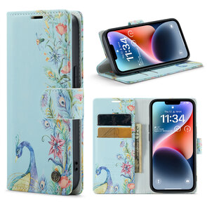 iPhone 14 Plus met Pauw Print - Book Case
