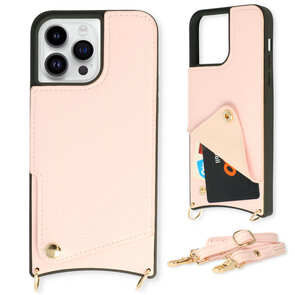 iPhone 12 Pro Max Roze - Back Cover met Bandje