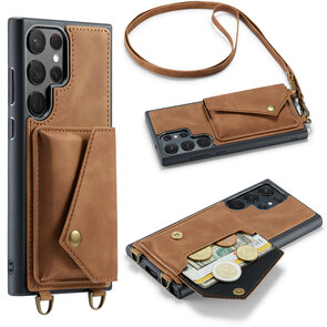 Samsung S23 Ultra Sienna Brown - Back Cover met Koord