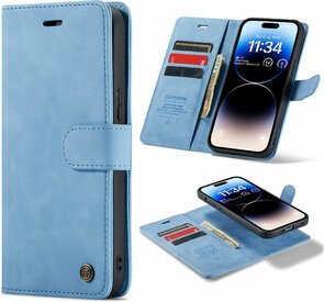 iPhone 14 Pro Sky Blue - 2 in 1 Book Case