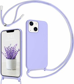 iPhone 14 Pro Paars - TPU Back Cover met Koord