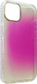 iPhone 11 - Regenboog Glitter Back Cover - Paars