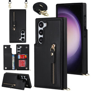 Samsung S21 FE Zwart - Back Cover met Koord