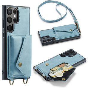 Samsung S23 Ultra Aqua Blue - Back Cover met Koord