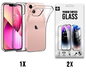 iPhone 15 - Back Cover &amp; 2x Glas - Transparant