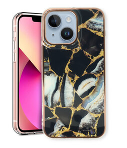 iPhone 15 - Marmer Back Cover - Zwart