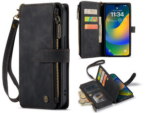 iPhone 14 Pro Charcoal Gray- Book Case met Rits