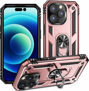 iPhone 14 Pro Rosegoud - Armor met Kickstand Ring