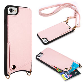 iPhone SE (2022 / 2020) - iPhone 7 &amp; 8 Roze - Back Cover met Bandje
