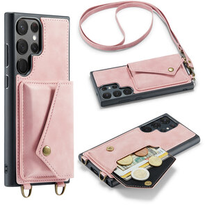 Samsung S23 Ultra Pale Pink - Back Cover met Koord