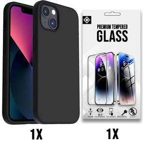 iPhone 15 Plus - Back Cover &amp; Full Glas - Zwart