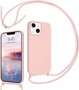 iPhone 14 Pro Roze - TPU Back Cover met Koord