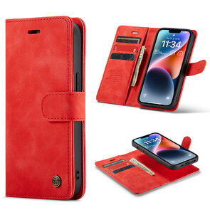 iPhone 15 Plus Crimson Red - 2 in 1 Book Case