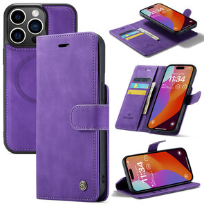 iPhone 15 Plus Deep Purple - 2 in 1 MagSafe Book Case