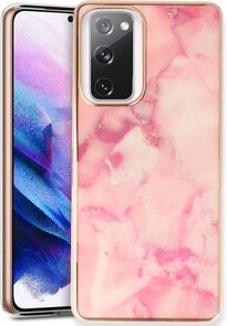 Samsung S20 FE - Marmer Back Cover - Roze