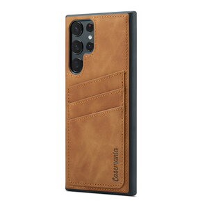 Samsung S24 Ultra - Back Cover met Kaarthouder - Sienna Brown