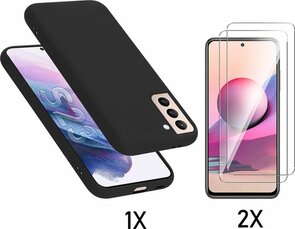 S23 - Back Cover &amp; 2x Glas - Zwart